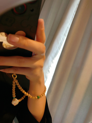 百香籽手机链搭配菩提根兔子