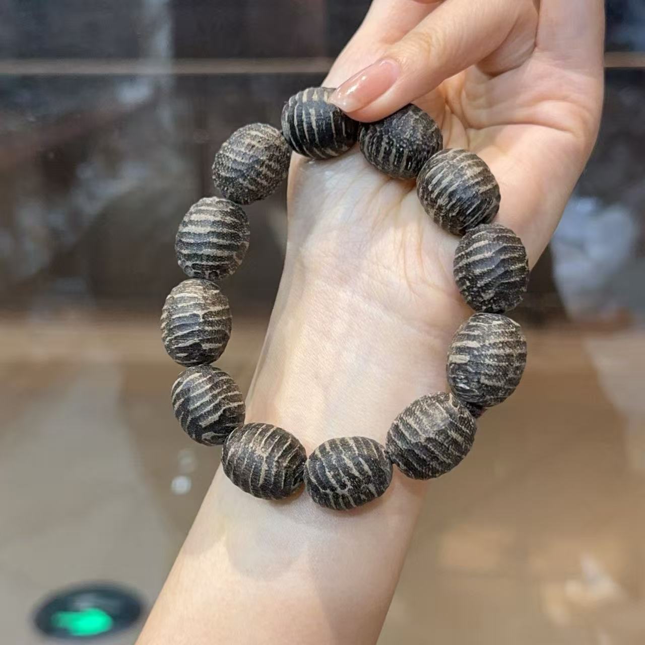 沉香达拉干桶珠手串 文玩盘玩手链饰品礼物 DM963