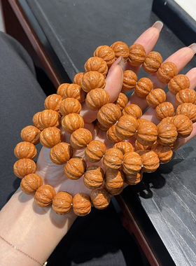 猴头京八棱核桃手串 土豪串南瓜桩原籽单圈文玩佛珠男 DM579
