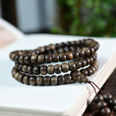加里曼丹沉香多圈佛珠手链  约8.3*5.8mm 有药香气 DS119
