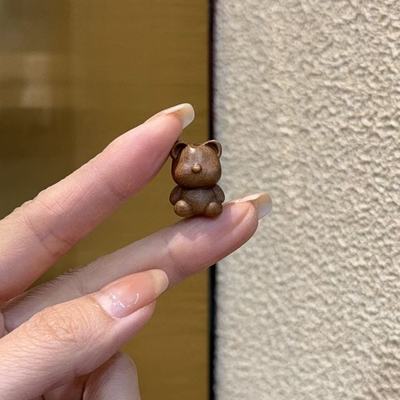 老桃木暴力熊 diy配件手绳项链手串文玩佛珠配饰 DM265