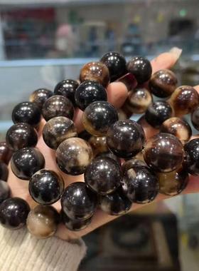 精品黑花牦牛骨手串 文玩手链 存在天然纹理 TY2615