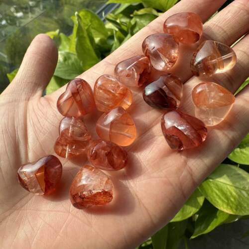 红胶花爱心左右孔 存在瑕疵DIY手链项链吊坠手机链水晶配饰 ZW553