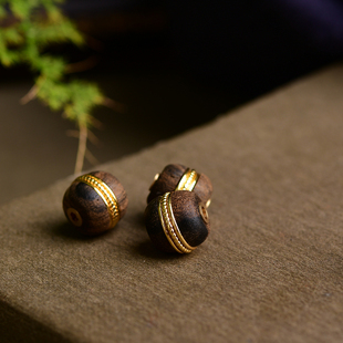 TY1880 DIY文玩佛珠项链手串 沉香汉堡珠配件 路路通