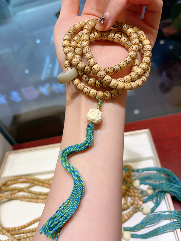 天然自然氧化星月菩提桶珠多圈佛珠手串手链带跑环吸金兽 ty677