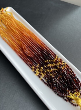 天然蜜蜡彩虹链净水蜜蜡彩虹链子配链吊坠项链配链 XL490