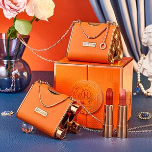 韩贝儿高定五色包包口红套盒哑光柔雾滋润不沾杯唇膏女友生日礼物