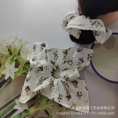 小众布艺发饰小狗狗优雅甜美大肠