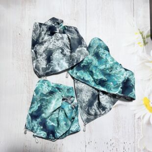 原创手作晕染方巾发圈热卖爆款时尚发圈发绳发饰头饰个性面发饰