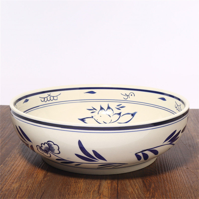 酒店餐具青花瓷大号汤碗面碗陶瓷家用大碗酸菜鱼水煮鱼盆和面盆,餐饮具,碗,淘宝优惠券,粉丝福利购,淘宝优惠卷
