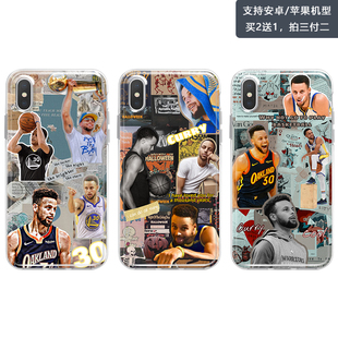 nba篮球勇士库里手机壳适用于oppo a72 a93 a53 a55 a52 a91 ace2