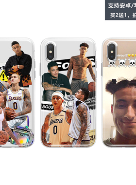 nba篮球库兹马手机壳适用oppo reno 2 3 4 5 6 7 z se pro硅胶软