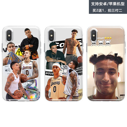 nba篮球库兹马手机壳适用oppo reno 2 3 4 5 6 7 z se pro硅胶软