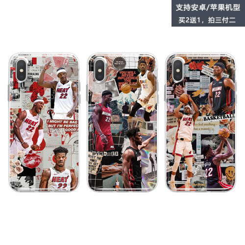 nba篮球吉米巴特勒手机壳适用小米红米note 5 7 8 9 pro 5g 10x 11 12热火球星周边定制软套