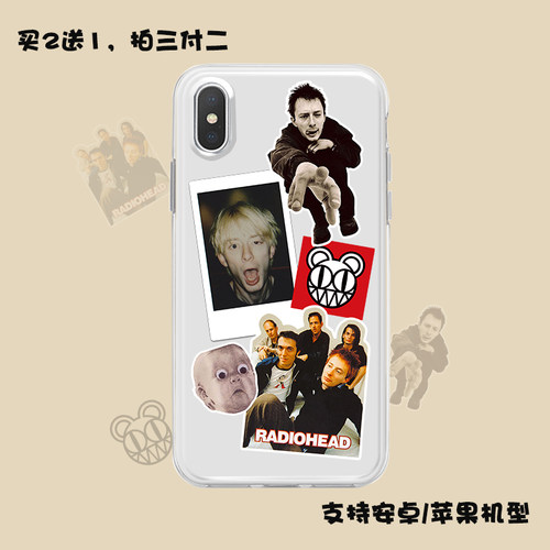 电台司令Radiohead手机壳适用oppo reno 2 3 4 5 6 7 8 9 z se pro plus摇滚乐队周边创意拼贴定制硅胶套软