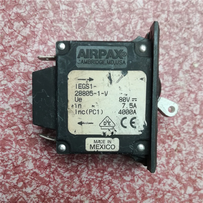 AIRPAX埃伯斯IEGS1-28805-1-V 80VDC 7.5A油阻尼设备液磁断路器