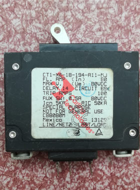 Carling CT1-X0-18-194-A11-MJ 80VDC80A油阻尼设备用液磁断路器