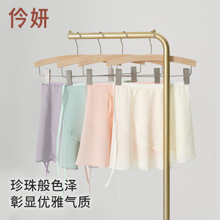 成人芭蕾舞一片裙练功舞蹈纱裙女式雪纺围裙日常跳舞系带半身短裙