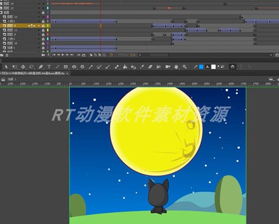 贺卡节日012中秋狗吃月10秒源文件AN及flash通用