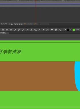 单步动画124河流流水遮罩5秒动画源文件fla格式AN可用