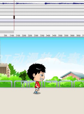 人物运动019小孩从左边跑步出来源文件AN及Flash可用