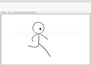 火柴人运动006火柴人欢快跑步动画源文件AN及flash可用