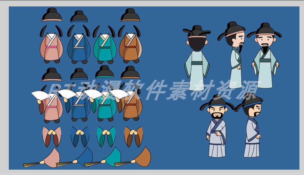 古代人物002文人雅士诗人诗词设计素材/源文件