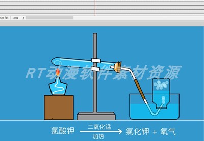 课件动画004化学课件氯酸钾制取氧气动画源文件AN及flash可用