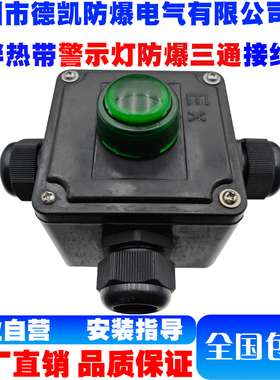 电伴热带指示灯防爆三通接线盒G3/4 DN20/M25*1.5