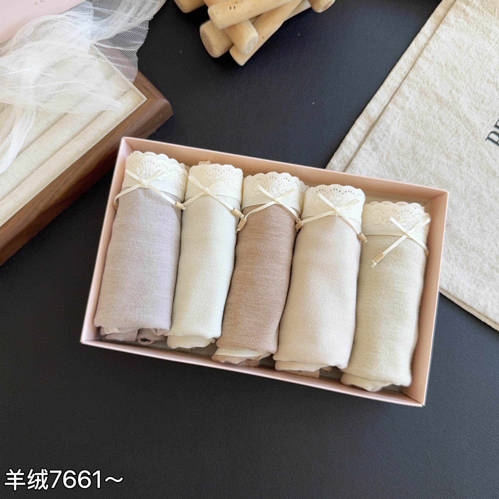 缇娅朵正品5条盒装小羊绒软糯透气桑蚕丝抗菌中腰女士三角内裤头