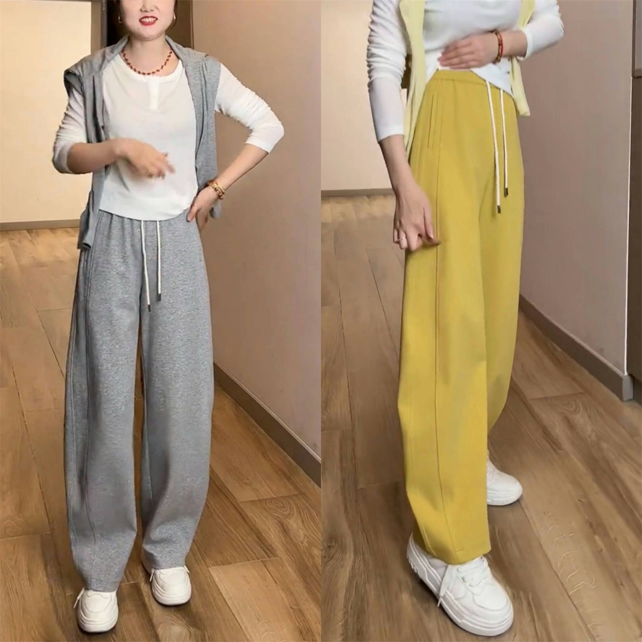 垂感弯刀裤女2025新款高腰显瘦休闲运动卫裤高品质宽松镰刀香蕉裤