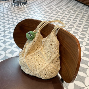 毛栗屋.中号祖母格包包钩针编织零基础新手入门DIY(材料包&成品)