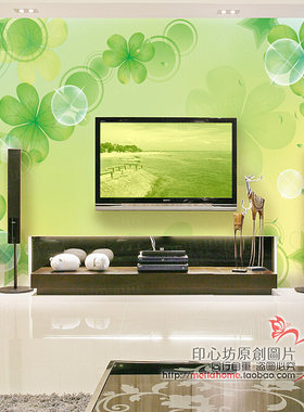 春意盎然 清新风墙纸 定制式大型壁画 沙发背景 卧室床头背景壁纸