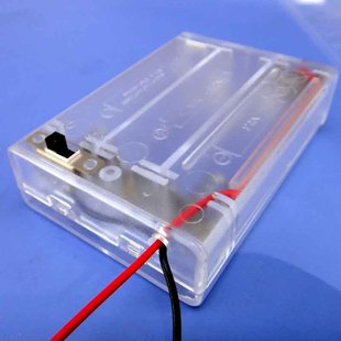 三节五号 3节5号透明电池盒 4.5v带导线 带开关AA塑料电池盒 带盖