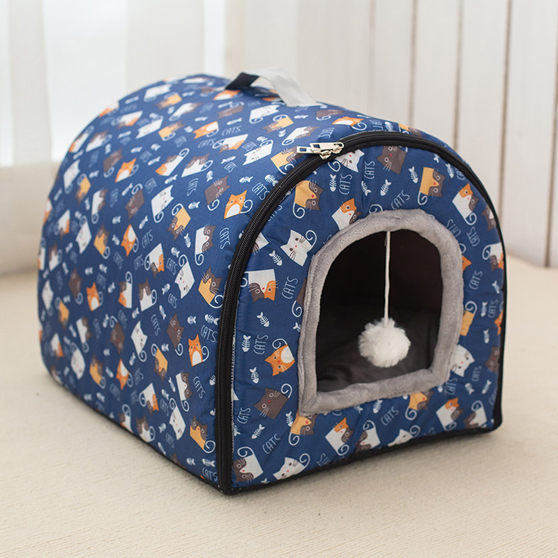 猫窝四季通用封闭式猫房子猫咪睡觉用帐篷猫屋冬季保暖可拆洗狗窝