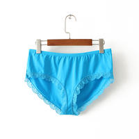 Plus-size cotton triangular underwear for women, 300 pounds, overweight M size, antibacterial lace-trimmed, sexy underpants and trouser cuffs thumbnail 2