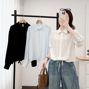 遮肉显瘦百搭衬衫 女装 200斤胖MM宽松休闲衬衣 大码 2026春夏新款