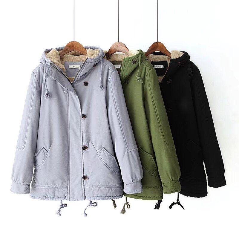 2026春季新款韩版棉衣大码女装200斤胖MM纯色连帽简约休闲外套,女装/女士精品,棉衣/棉服,淘宝优惠券,粉丝福利购,淘宝优惠卷