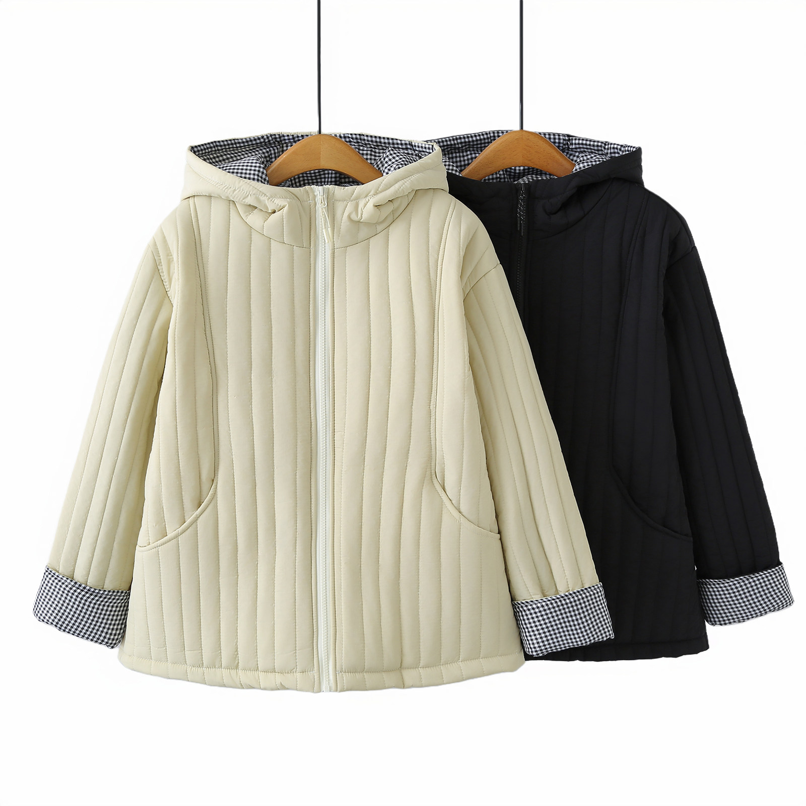 大码女装200斤胖MM外套2026早春新款拉链加厚连帽保暖显瘦棉衣