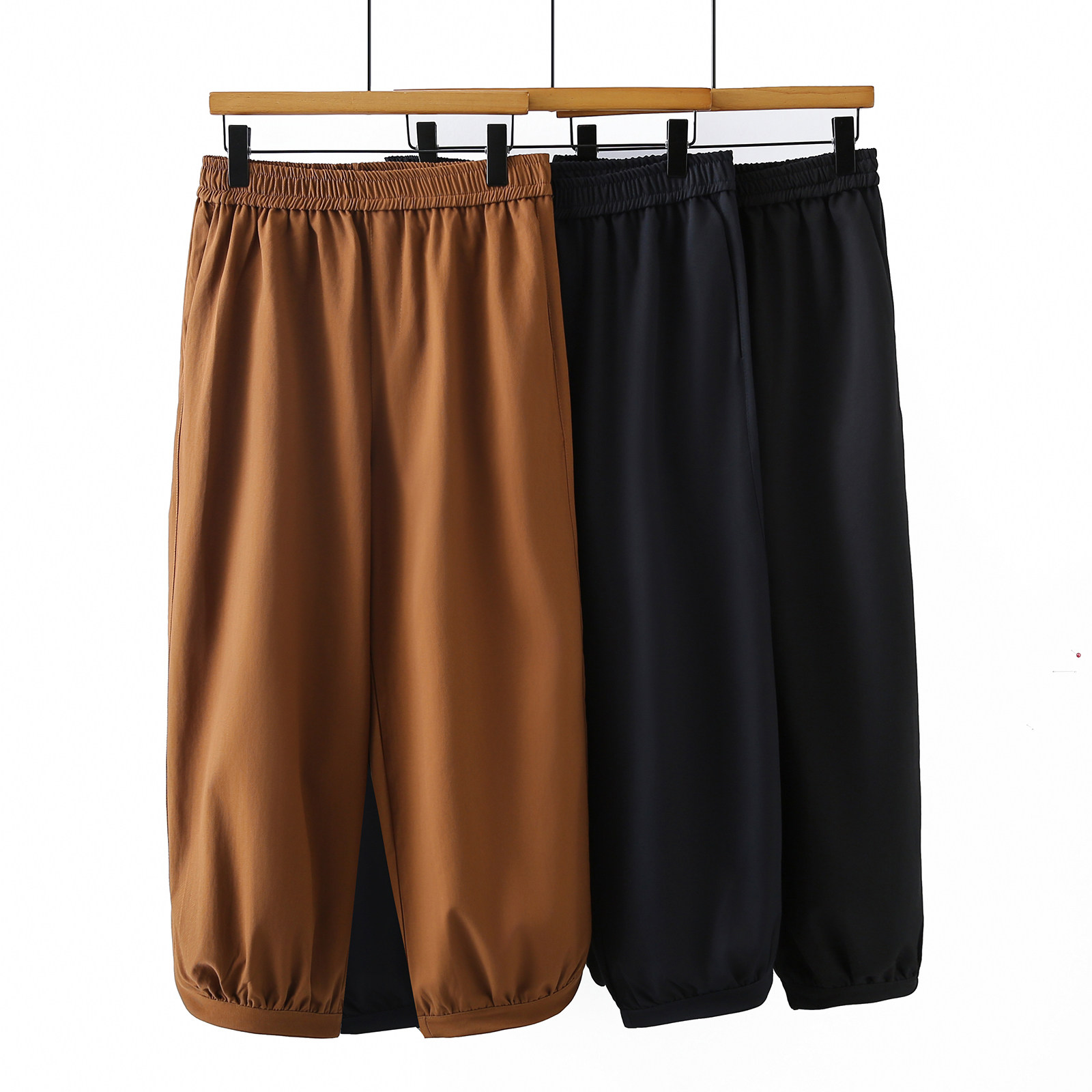 2025秋冬新款灯笼裤200斤胖MM大码女装纯色洋气宽松高腰简约长裤