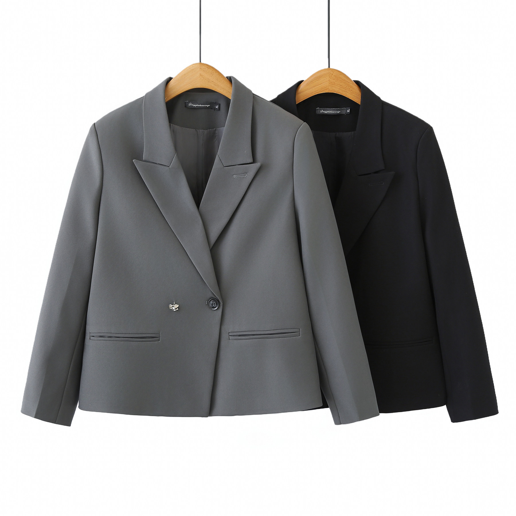 大码女装外套200斤胖MM休闲2026春季新款气质通勤风百搭纯色西装