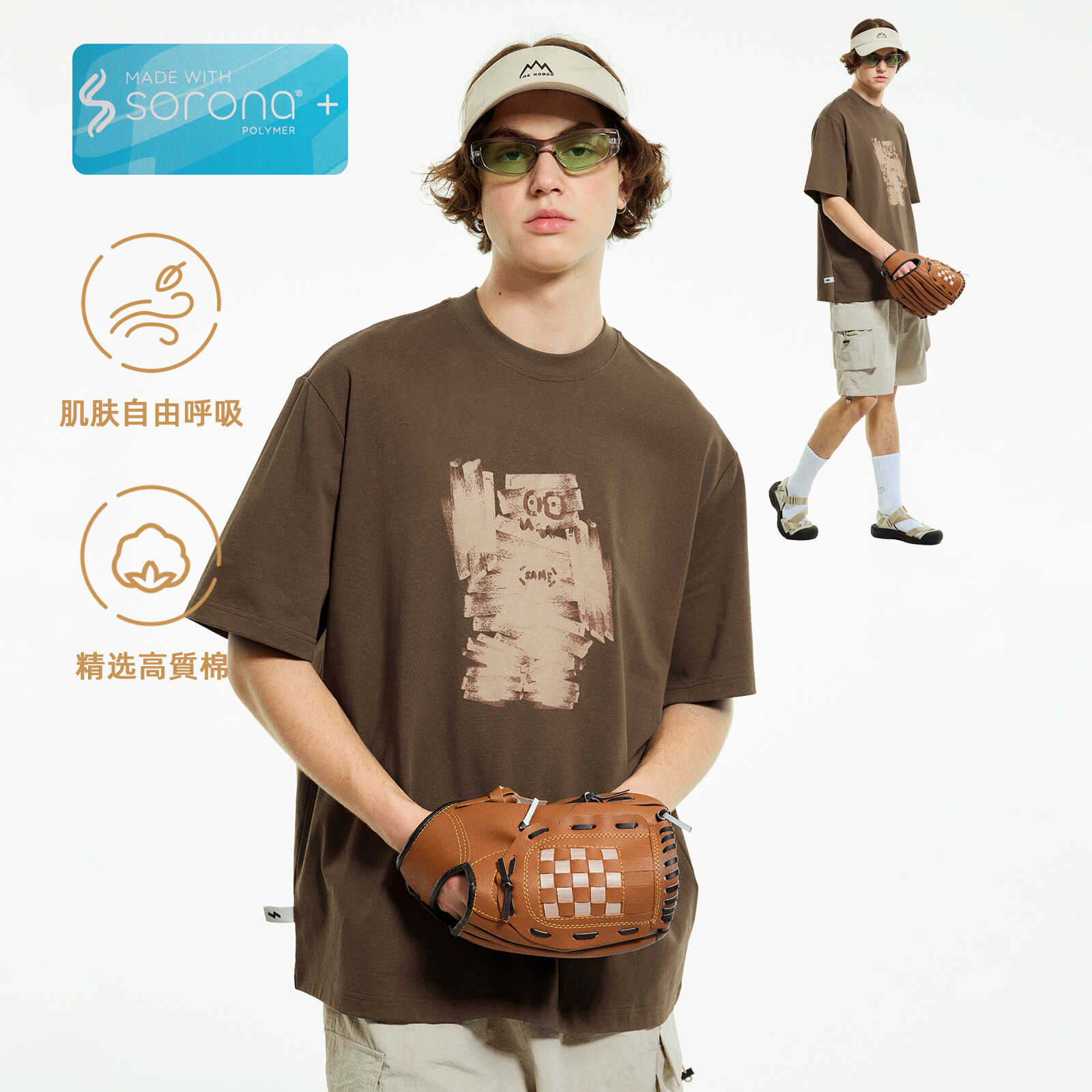 SAMESAME抗菌短袖T恤短袖