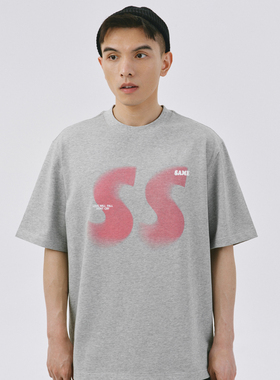 SAMESAME23SS进口多色印花短袖t恤嘻哈潮牌休闲长绒棉情侣装夏季