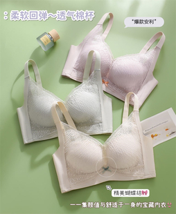 安艾儿新款3898柔软滑滑杯无钢圈文胸聚拢防下垂上托女士内衣包邮