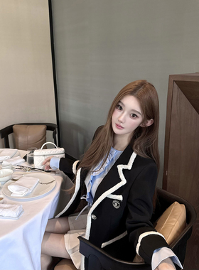 JOEY 白女金贵套组cleanfit衬衫半身裙套装老钱风羊毛西装外套女