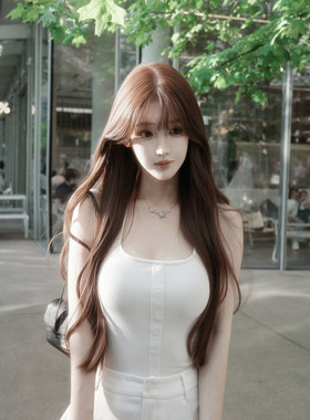 JOEY 奶油色冰激淋胸垫白色无袖上衣背心女夏外穿