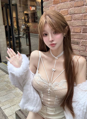 Joeys 品牌原创*背心女内搭外穿挂脖上衣抹胸鱼骨胸衣蕾丝吊带