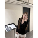 JOEY 连身裙黑色千斤穿搭重工衣粗花呢链条秋冬连衣裙 英系统治区