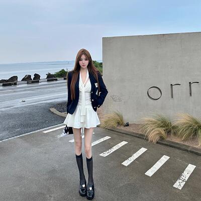 Joeys高知感藏青色白标西装