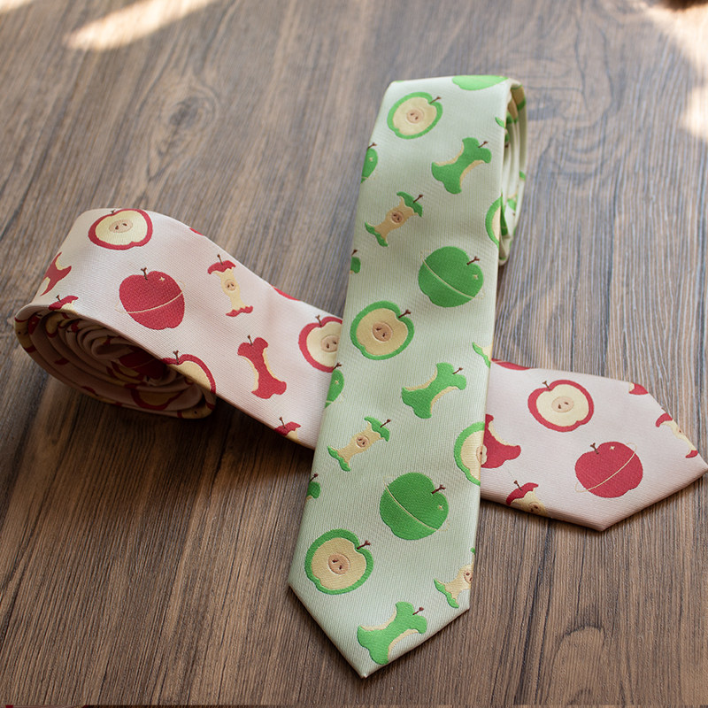 【现货】原创设计苹果星球复古风情侣领带